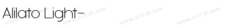 Alilato Light字体转换